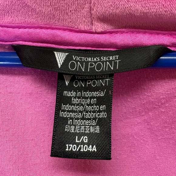 Victoria's Secret On Point Pink Soft Velour Velvet Zip-Up Hoodie | Size Large 💗✨ - Picture 3 of 17